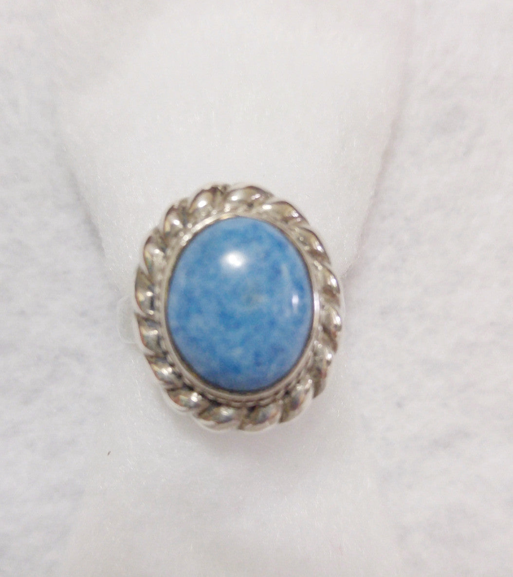 STERLING SILVER AND TURQUOISE RING