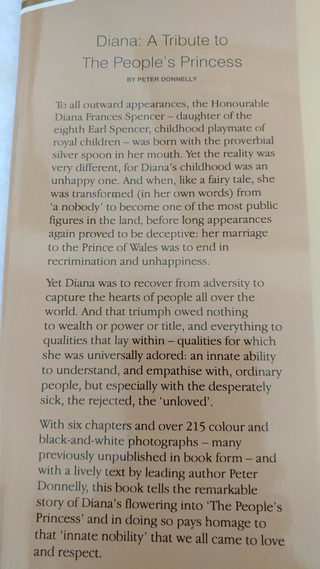 BOOK-"A TRIBUTE TO THE PEOPLE'S PRINCESS DIANA"