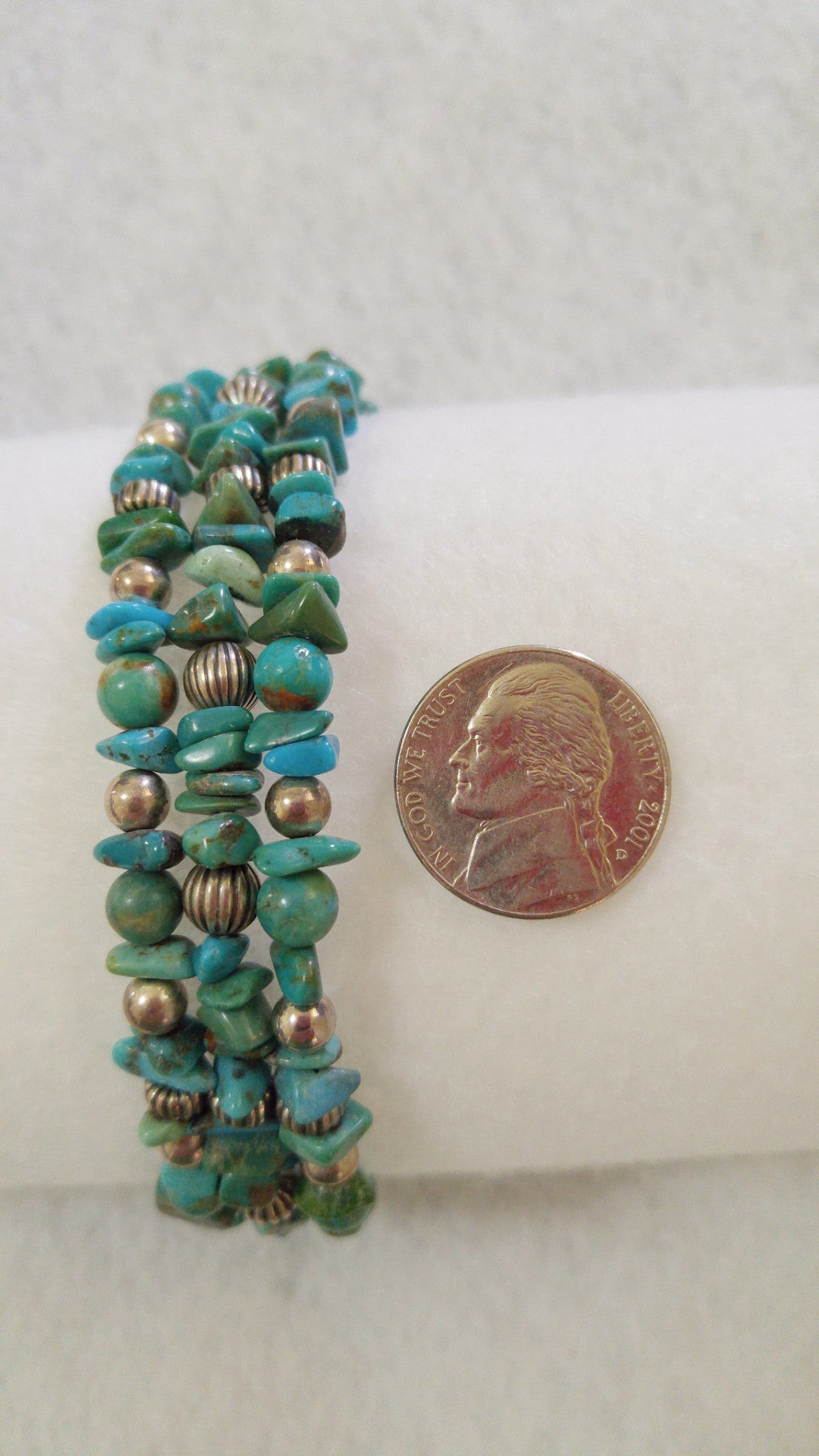 DESIGNER STERLING SILVER AND TURQUOISE BRACELET