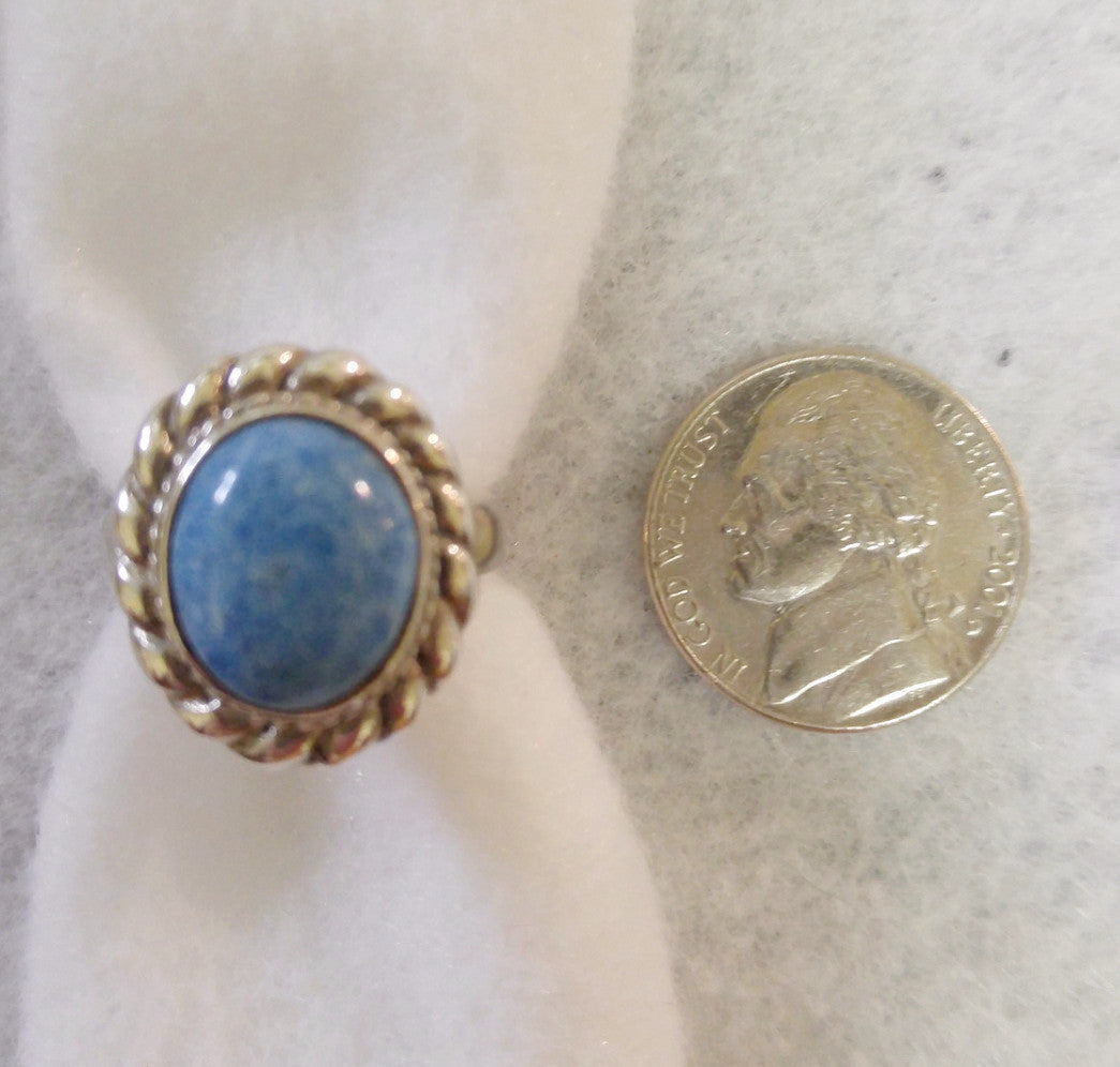 STERLING SILVER AND TURQUOISE RING