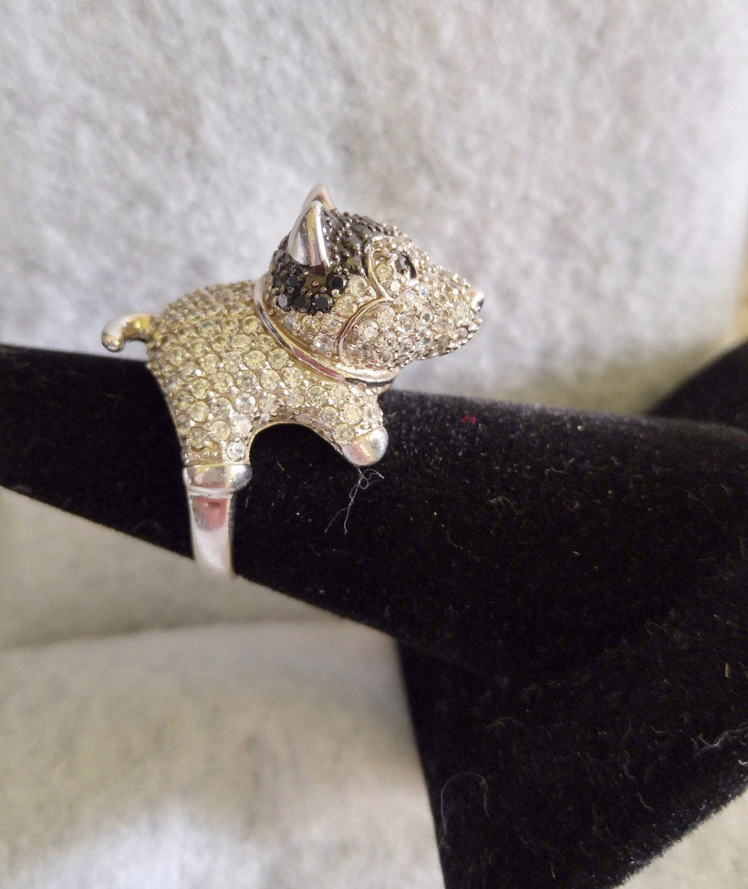 STERLING SILVER AND RHINESTONE RING