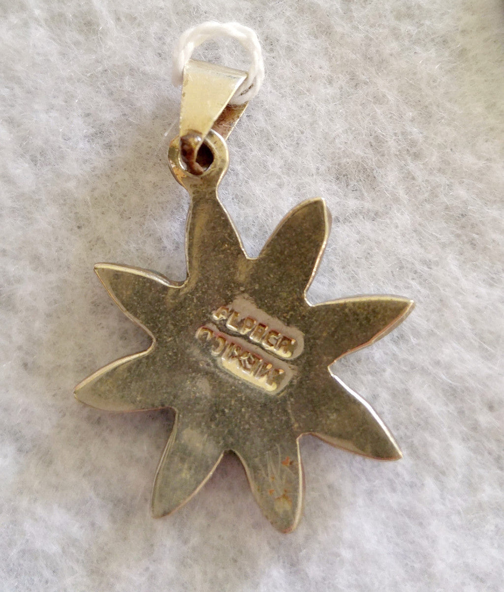 STERLING SILVER AND TURQUOISE PENDANT
