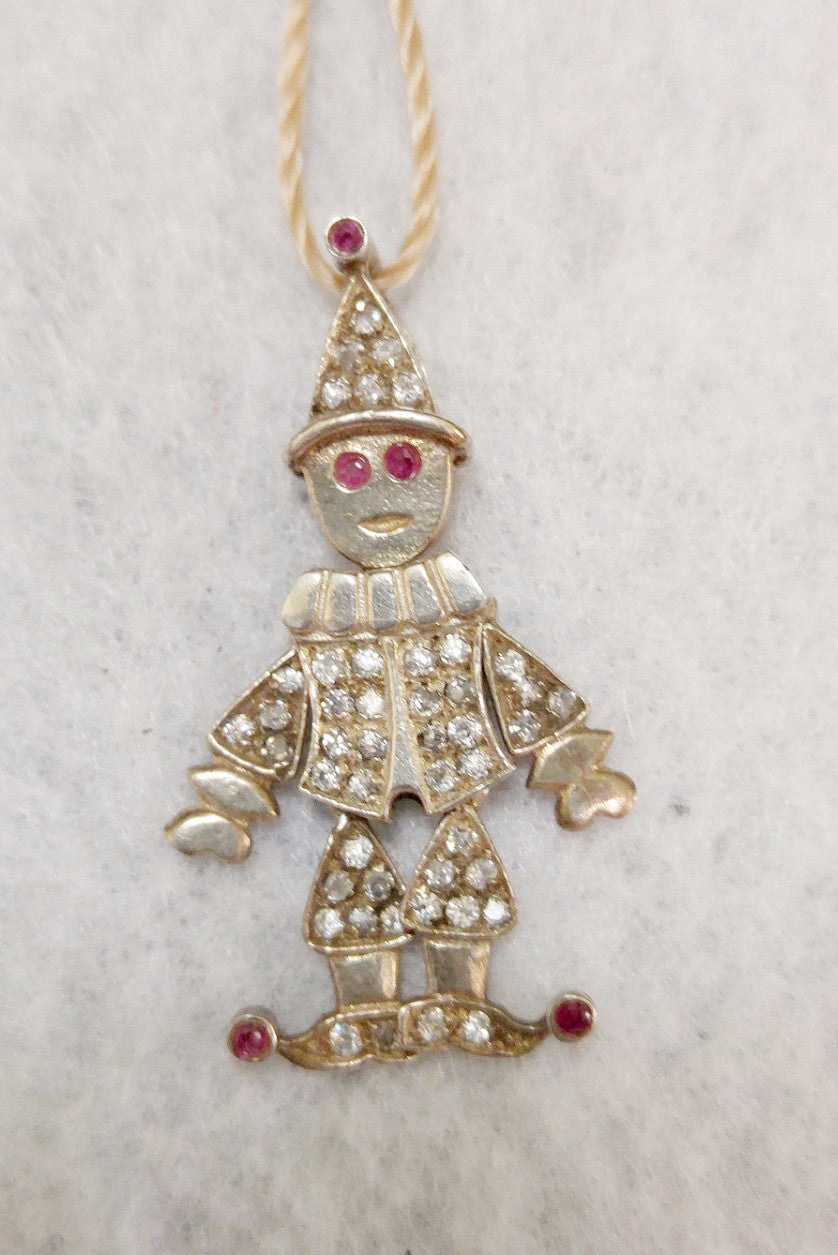 STERLING SILVER PENDANT WITH RHINESTONES